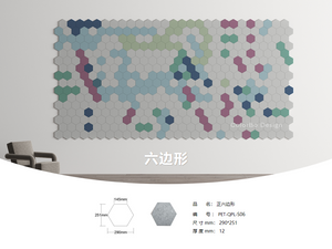 PET-QPL-S06 Hexagon Besprechungsraum PET ECO Panel